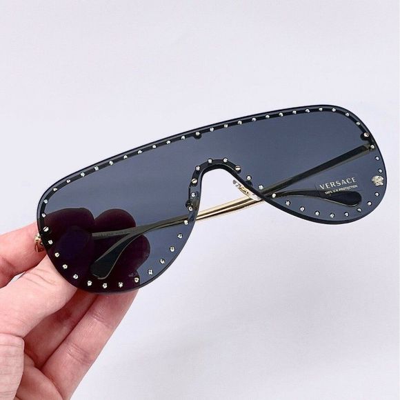 New Versace Blue Stud Unisex Sunglasses